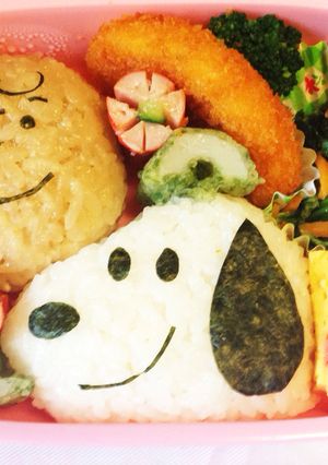 キャラ弁♡スヌーピーとチャーリーブラウン-レシピのメイン写真
