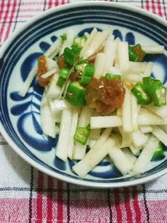 大根とオクラの梅ポン酢和え-レシピのメイン写真