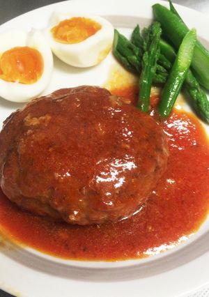 トマトソースの煮込みハンバーグ-レシピのメイン写真