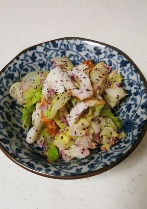 レンジで簡単！キャベツのゆかり和え-レシピのメイン写真