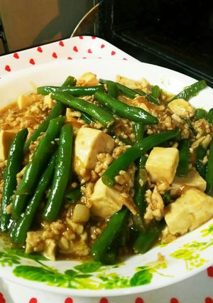 夕飯に！いんげんと豆腐のオイスター煮-レシピのメイン写真