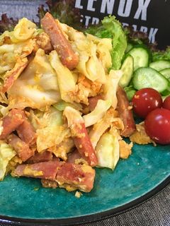 スピード料理!スパムとキャベツの卵とじ-レシピのメイン写真