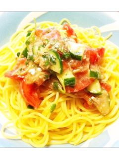 トマトとツナの冷製パスタ-レシピのメイン写真