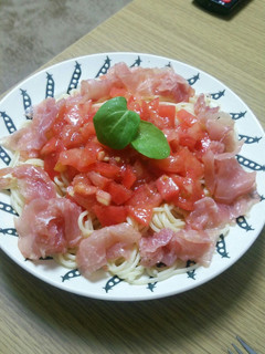 生ハムとトマトの冷製パスタ-レシピのメイン写真