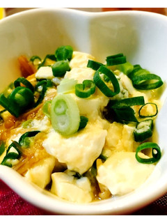 ネギ豆腐のなめ茸和え-レシピのメイン写真