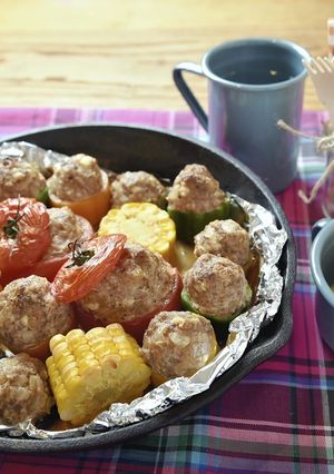 バーベキューにぴったり夏野菜肉詰め-レシピのメイン写真