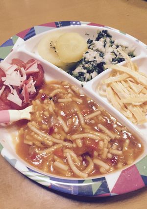 後期離乳食 レトルトパスタに追加で豪華♡-レシピのメイン写真