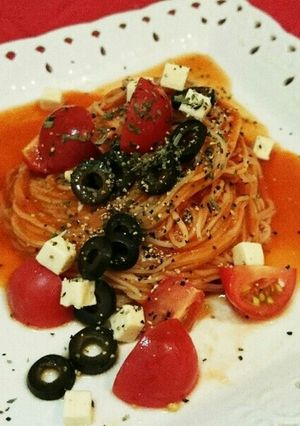 トマトジュースde簡単冷製パスタ-レシピのメイン写真
