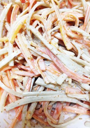 調味料これだけ！簡単ごぼうサラダ♡-レシピのメイン写真