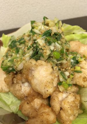 鶏胸肉のネギ塩れもんダレ-レシピのメイン写真