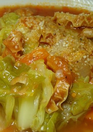 サヴォイキャベツとトリッパのトマト煮-レシピのメイン写真