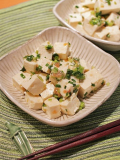 豆腐の梅ネギ塩あえ-レシピのメイン写真