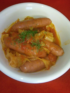 ソーセージとキャベツのトマト煮込み✿-レシピのメイン写真