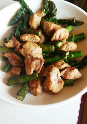 アスパラと豚のマヨ醤油炒め-レシピのメイン写真