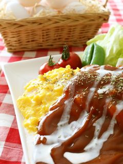 カフェ風♪ふわとろオムライス-レシピのメイン写真