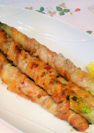 豚肉巻きアスパラ一本焼き～居酒屋さん風～-レシピのメイン写真