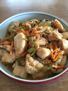 簡単!鶏胸肉と野菜の甘酢炒め-レシピのメイン写真