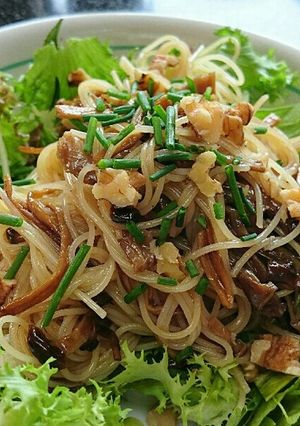 茸のバルサミコ酢マリネで 冷製パスタ-レシピのメイン写真