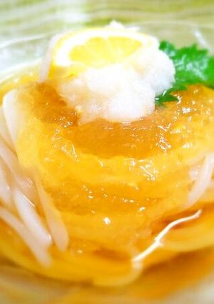 塩レモンジュレで爽やかぶっかけうどん-レシピのメイン写真