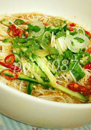 ピリ辛ポン酢そうめん(ごま風味)-レシピのメイン写真