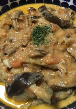 豚肉となすのトマトクリーム煮-レシピのメイン写真