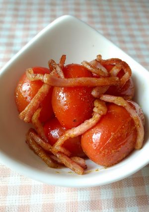 ミニトマトのベーコンカレーソテー-レシピのメイン写真