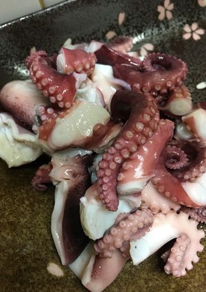 【市場_つまみ】タコの刺身-レシピのメイン写真