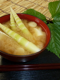 月山筍のみそ汁-レシピのメイン写真