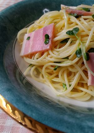 ベーコンと貝割れの冷製パスタ-レシピのメイン写真