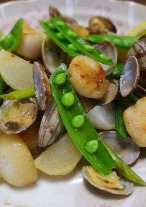 時短で♪❤～春野菜と海鮮のバター焼き～❤-レシピのメイン写真