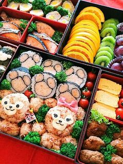 ダッフィー、シェリーメイ 運動会 お弁当-レシピのメイン写真