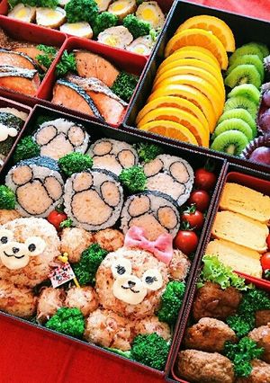 ダッフィー、シェリーメイ　運動会　お弁当-レシピのメイン写真