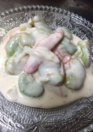 そら豆のヨーグルマヨソース和え-レシピのメイン写真