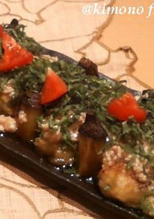 焼きナスのそぼろ餡かけ-レシピのメイン写真