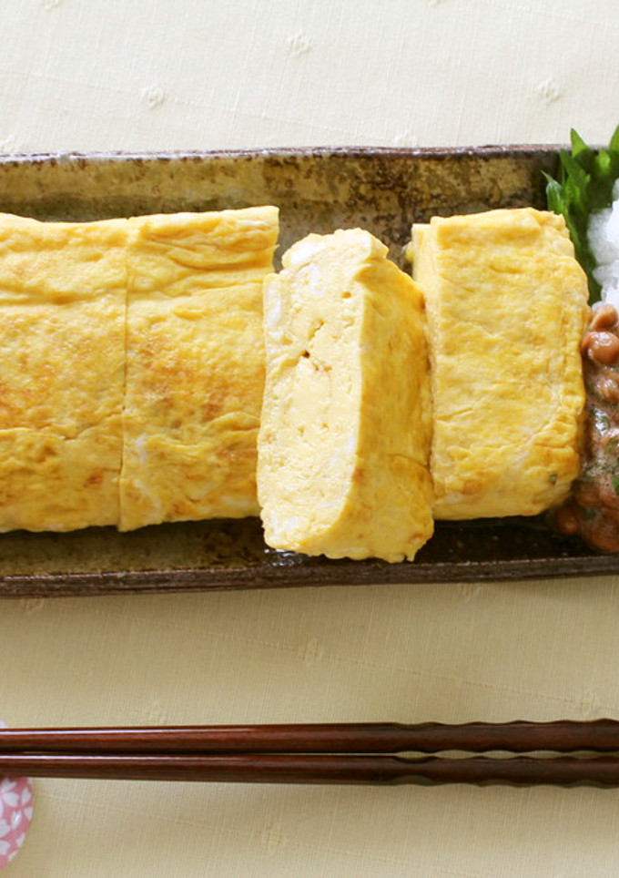 だし巻たまご～納豆添え-レシピのメイン写真