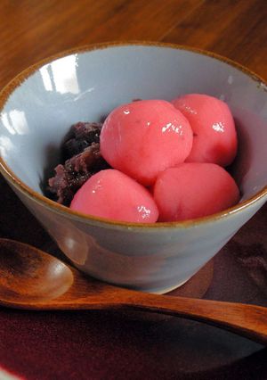 梅シソこぶ茶入りひんやり白玉ぜんざい♪-レシピのメイン写真