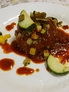 夏野菜のハンバーグトマト風味-レシピのメイン写真