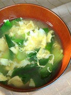 チンゲン菜と卵の味噌汁-レシピのメイン写真