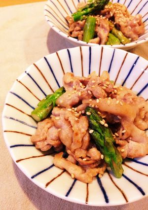 簡単♡豚肉とアスパラのガーリックマヨポン-レシピのメイン写真
