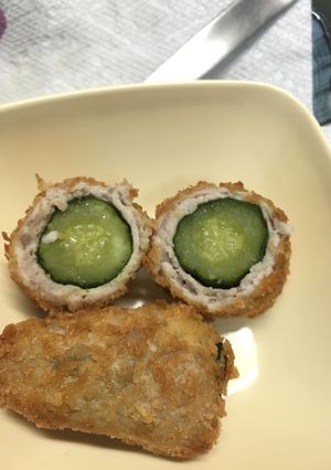 キュウリの肉巻きフライ-レシピのメイン写真