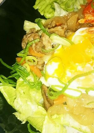 野菜もたっぷり♪焼き肉丼ぶり-レシピのメイン写真