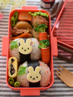 【キャラ弁】ミッフィーのおにぎり弁当-レシピのメイン写真