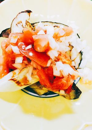 簡単♡焼き茄子のトマトのっけ-レシピのメイン写真