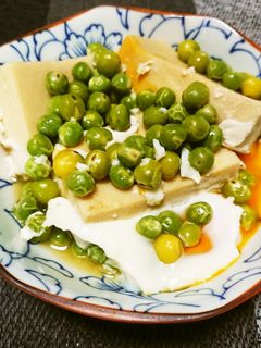 高野豆腐とえんどう豆の卵とじ-レシピのメイン写真
