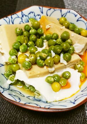 高野豆腐とえんどう豆の卵とじ-レシピのメイン写真