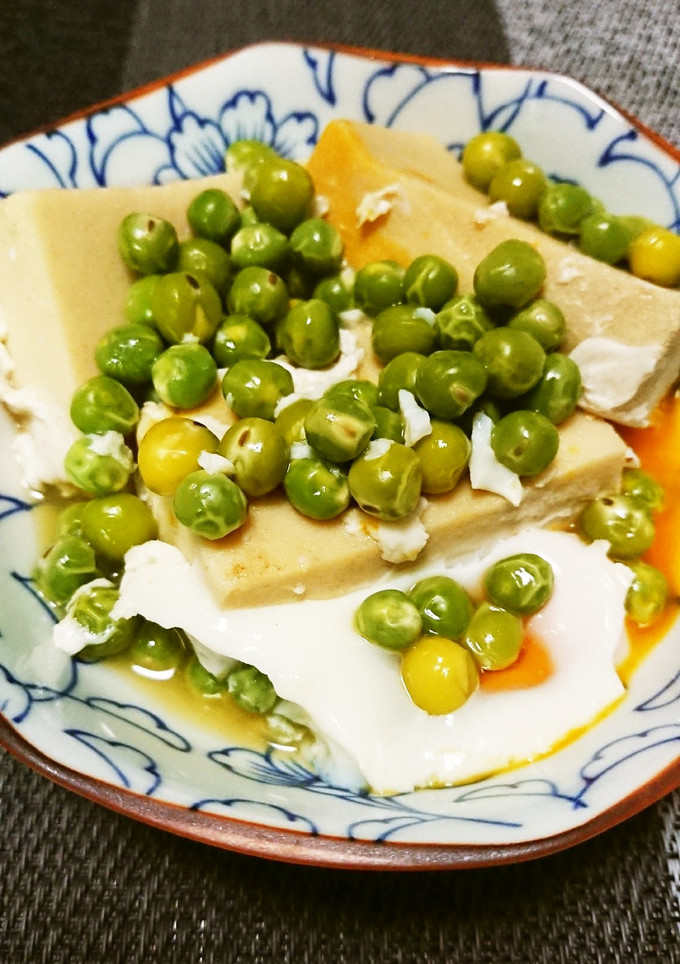 高野豆腐とえんどう豆の卵とじ-レシピのメイン写真