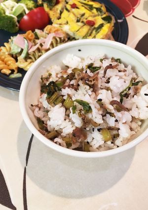 子供パクパク！シラスと大根菜の混ぜごはん-レシピのメイン写真