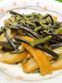 *わらびとさつま揚げの煮物*-レシピのメイン写真