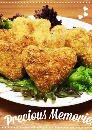 ハートコロッケ♡-レシピのメイン写真