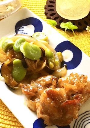 豚バラ肉とそら豆と野菜のテリ☆テリ☆焼き-レシピのメイン写真